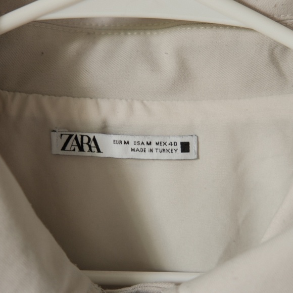 Beige Overshirt Jacket – Minimalist Canvas Utility Style (Men’s Medium) - Picture 3 of 3